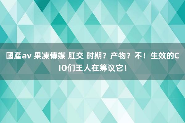 國產av 果凍傳媒 肛交 时期？产物？不！生效的CIO们王人在筹议它！