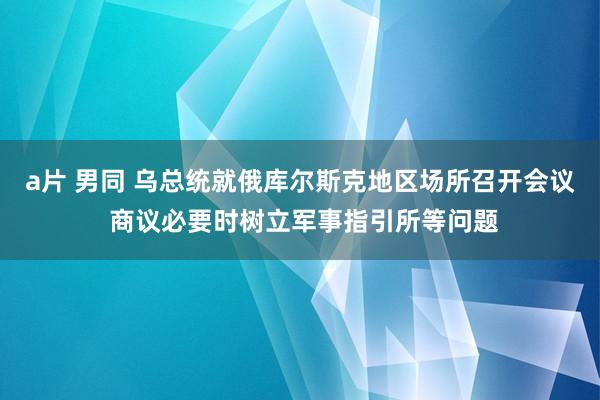 a片 男同 乌总统就俄库尔斯克地区场所召开会议 商议必要时树立军事指引所等问题