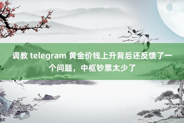 调教 telegram 黄金价钱上升背后还反馈了一个问题，中枢钞票太少了