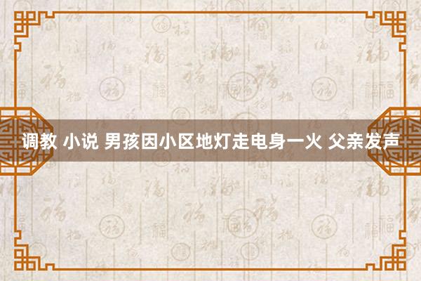 调教 小说 男孩因小区地灯走电身一火 父亲发声