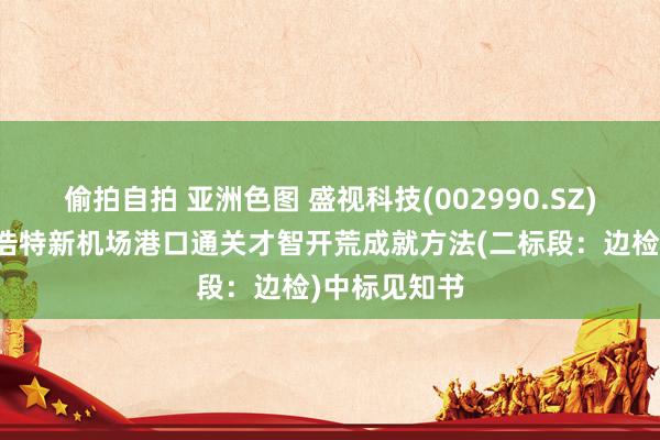 偷拍自拍 亚洲色图 盛视科技(002990.SZ)：收到呼和浩特新机场港口通关才智开荒成就方法(二标段：边检)中标见知书