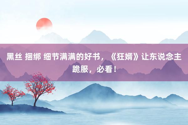 黑丝 捆绑 细节满满的好书，《狂婿》让东说念主跪服，必看！