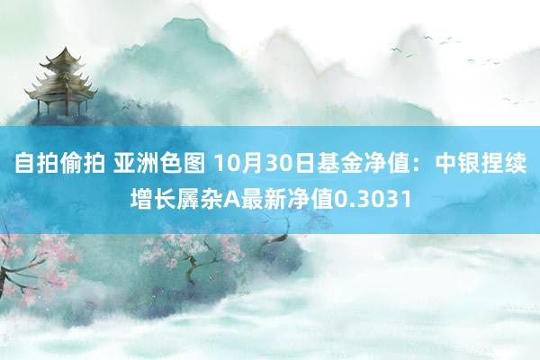 自拍偷拍 亚洲色图 10月30日基金净值：中银捏续增长羼杂A最新净值0.3031