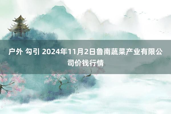 户外 勾引 2024年11月2日鲁南蔬菜产业有限公司价钱行情