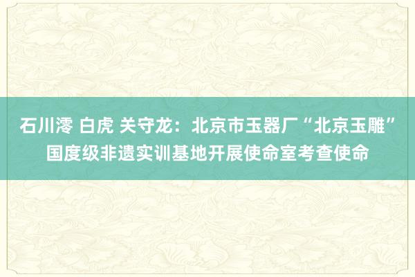 石川澪 白虎 关守龙：北京市玉器厂“北京玉雕”国度级非遗实训基地开展使命室考查使命