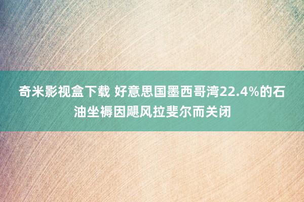 奇米影视盒下载 好意思国墨西哥湾22.4%的石油坐褥因飓风拉斐尔而关闭