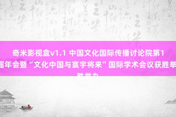 奇米影视盒v1.1 中国文化国际传播讨论院第15届年会暨“文化中国与寰宇将来”国际学术会议获胜举办