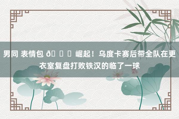 男同 表情包 🚀崛起！乌度卡赛后带全队在更衣室复盘打败铁汉的临了一球