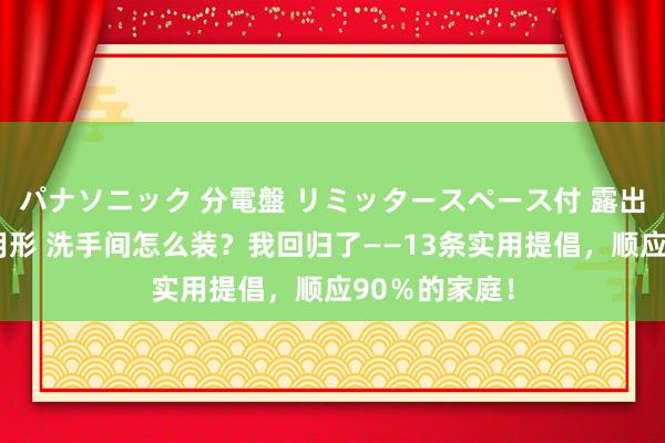 パナソニック 分電盤 リミッタースペース付 露出・半埋込両用形 洗手间怎么装？我回归了——13条实用提倡，顺应90％的家庭！