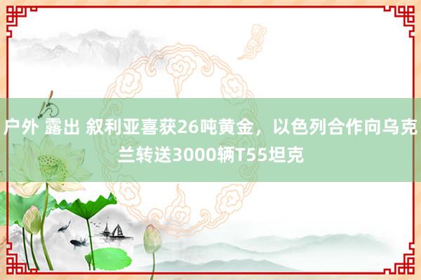 户外 露出 叙利亚喜获26吨黄金，以色列合作向乌克兰转送3000辆T55坦克