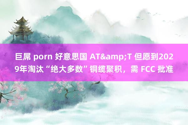 巨屌 porn 好意思国 AT&T 但愿到2029年淘汰“绝大多数”铜缆聚积，需 FCC 批准