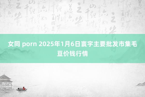 女同 porn 2025年1月6日寰宇主要批发市集毛豆价钱行情